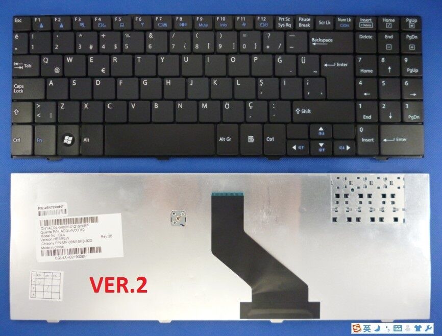 LG R510, R580, R560, Notebook Klavyesi - Siyah - TR- Ver.2 / KL0698TR