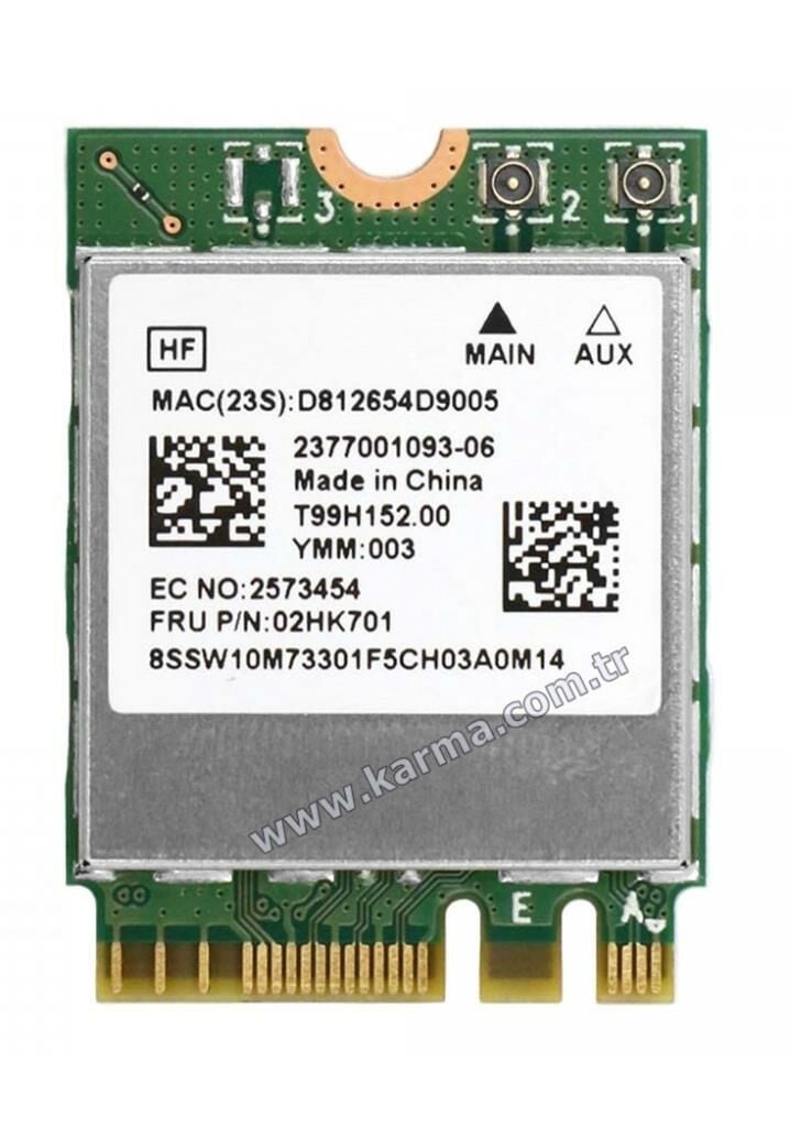 Realtek RTL8822CE 802.11ac/abgn PCIE WLAN With Bluetooth 5.0 Notebook WiFi Card (Wi-Fi Kart)