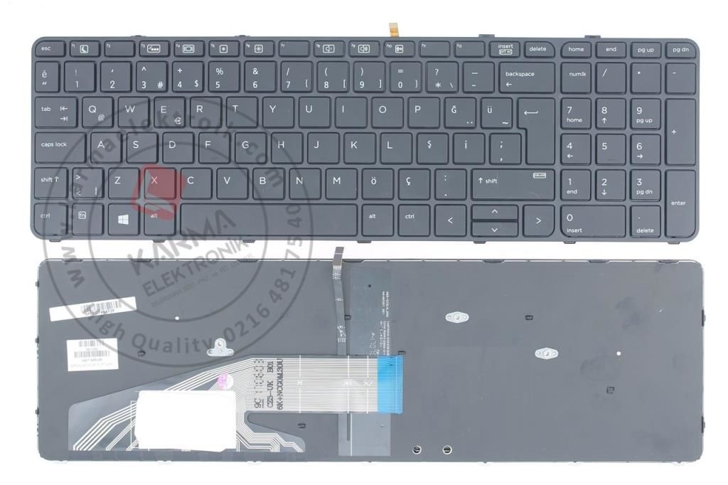 Hp NSK-CZ5SQ 0T 9z.ncgsq.50T Notebook Klavye - Siyah -TR- Işıklı