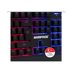 Rampage KB-R34 WINNER Semi Mekanik Q Rainbow Işıklı Gaming Oyuncu Klavyesi