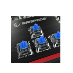 Rampage Hydra R6 Full Color RGB LED Gaming Pro Blue Switch Aluminyum Kaplama Multimedia Mekanik Klavye