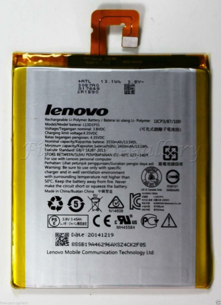 Lenovo 13D1P31 S5000-H Tablet Bataryası Pili