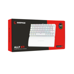 Rampage ALLY K11 Beyaz Rainbow Q Bilek Destekl  Red Switch Gaming Oyuncu Klavye