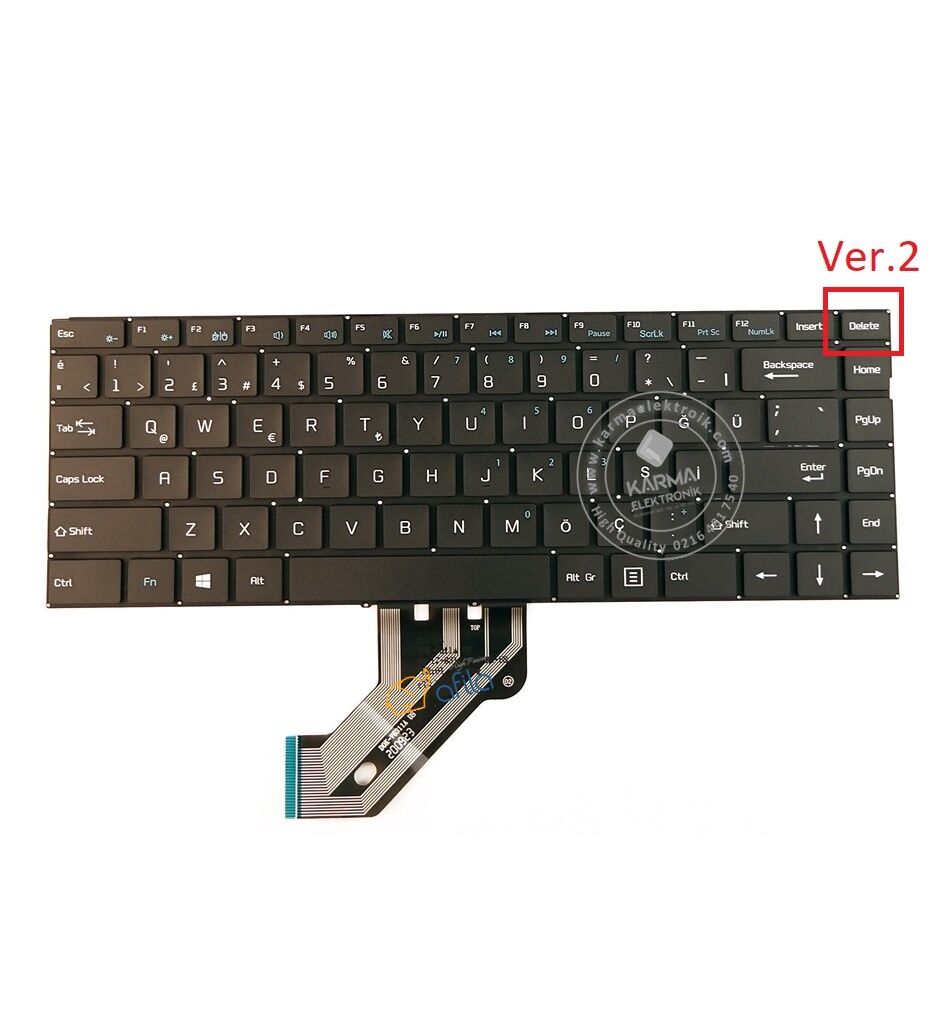 Casper Nirvana C350.5030-4T00X Notebook Klavye - Tuş Takımı / Siyah - TR - Ver.2