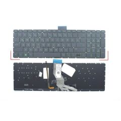 Hp Pavilion Gaming 15-dk0016nt 8UP15EA Notebook Klavyesi ışıklı (Siyah TR) Yeşil