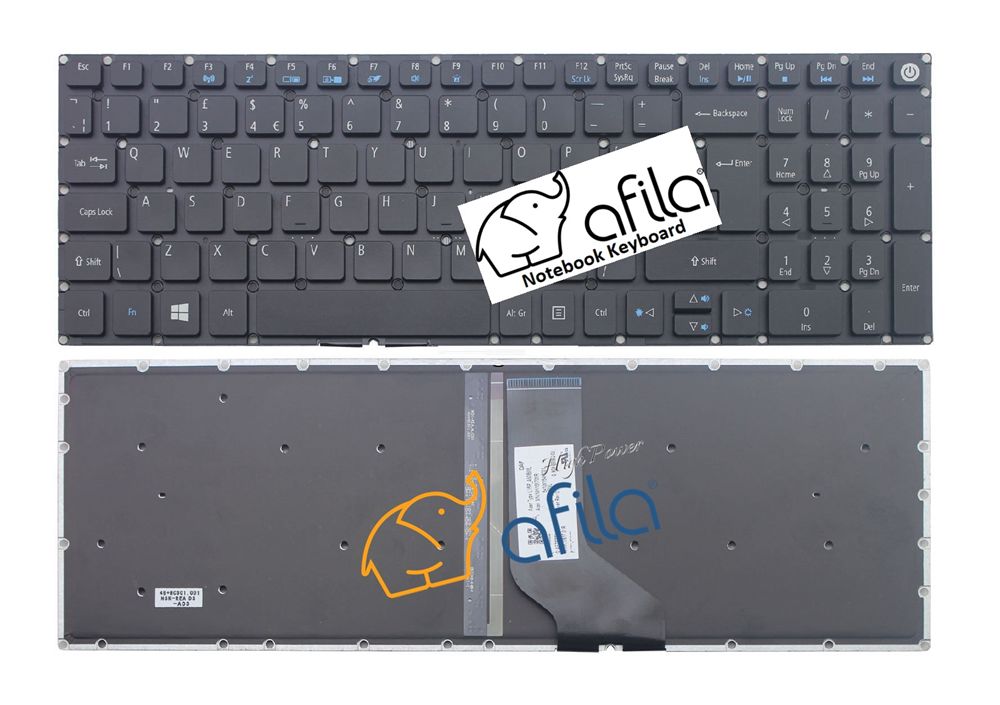 Acer Aspire ES1-533-C8AE Notebook Klavyesi (Siyah TR) ışıklı