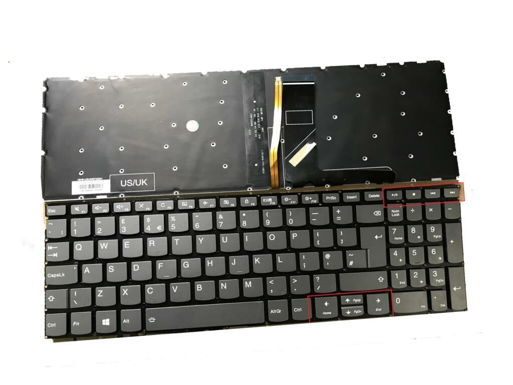 Lenovo ideaPad 3-15ADA05 type 81W1 Notebook Klavyesi Işıklı (Füme TR)