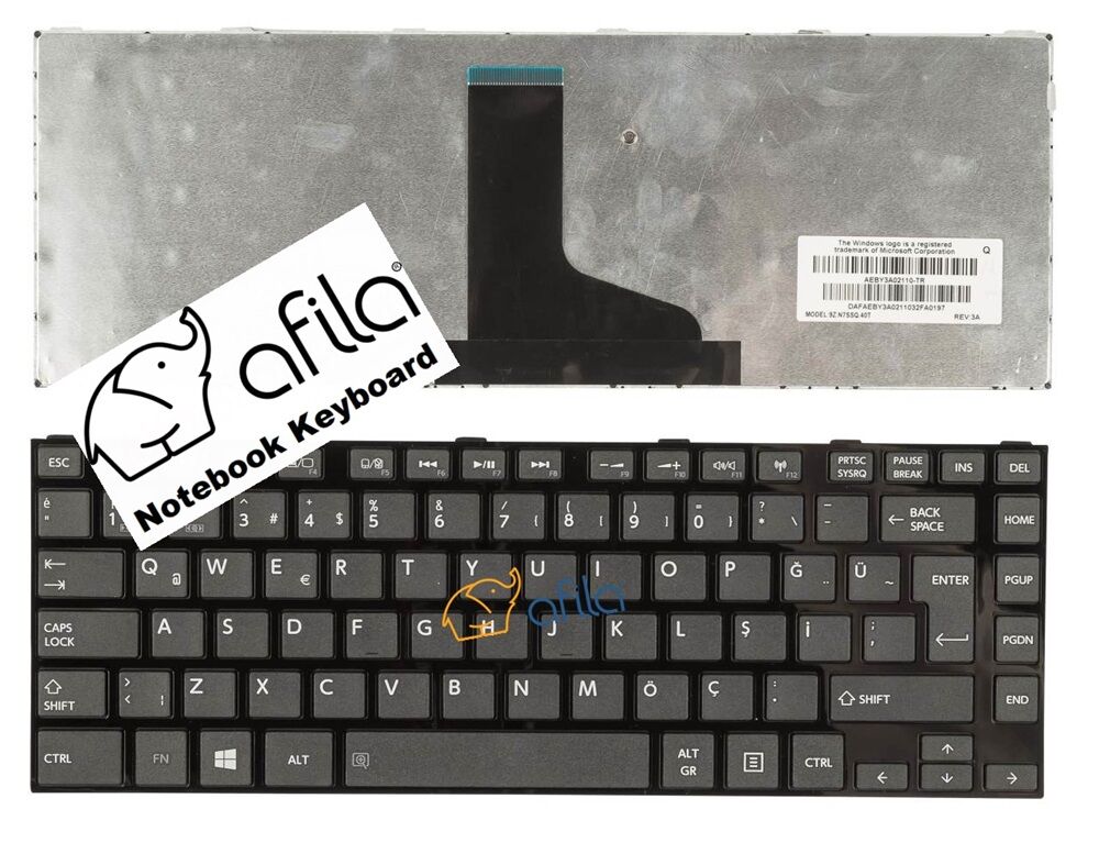 Toshiba Satellite p845t-10u Notebook Klavyesi Siyah TR