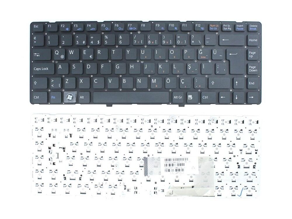 Sony Vaio VGN-NW275F, VGN-NW275F/S, VGN-NW280F Klavye Siyah TR