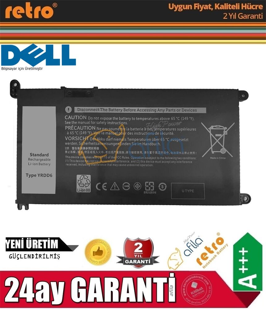 Dell P75F005 (3584) Notebook Bataryası, Pili