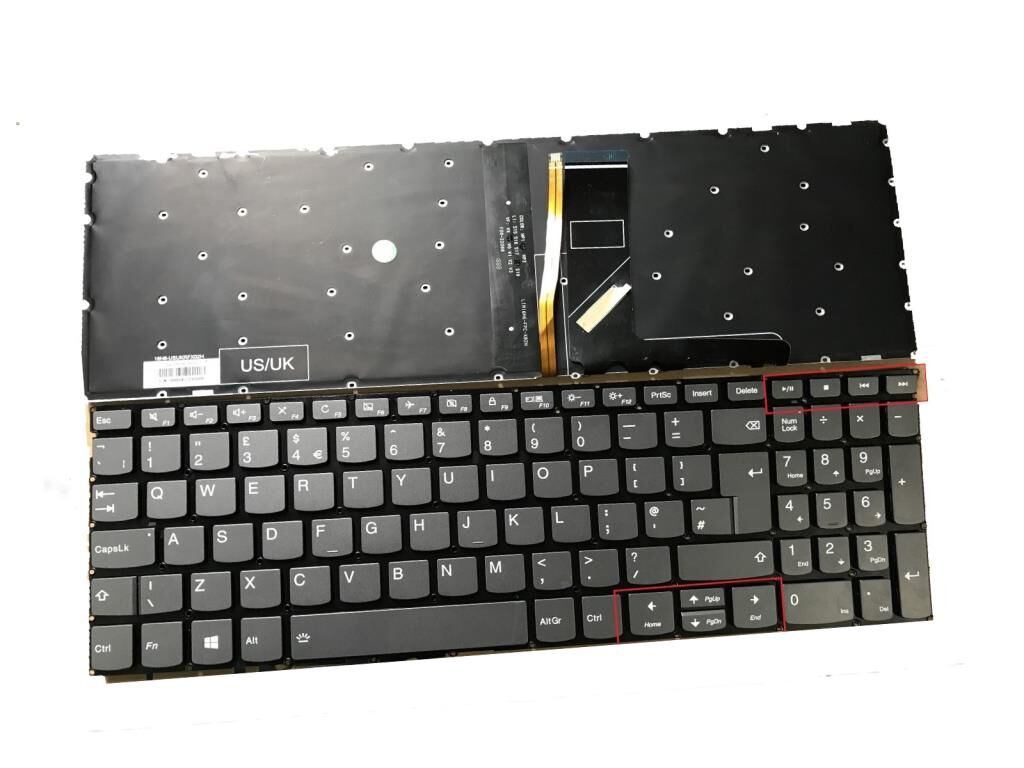 Lenovo ideaPad 3-15IGL05 Notebook Klavyesi (Füme TR) ışıklı