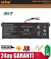 Acer Aspire 3 A315-51-3236 Notebook Batarya - Pili / Ver.1 - 3 Cell / 11.4v