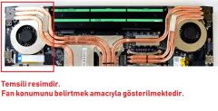 MSI GP72 Leopard Pro 2QE-063XTR, 2QE-068XTR Notebook Gpu-Vga Ekran Kartı Fanı - Ver.2 (4 Pin)
