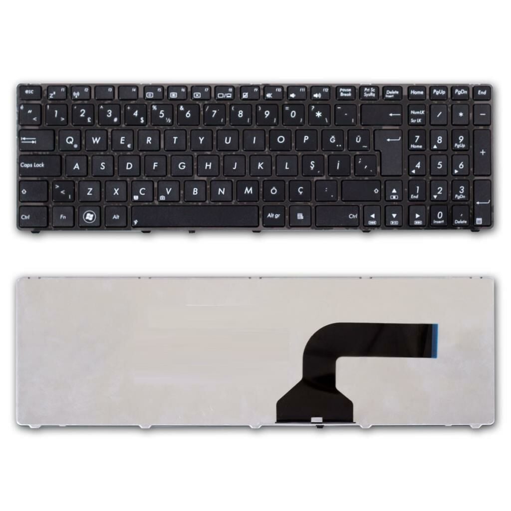 Asus X61Sv X61W X61Z Notebook Klavyesi - Çerçeveli (Siyah TR)