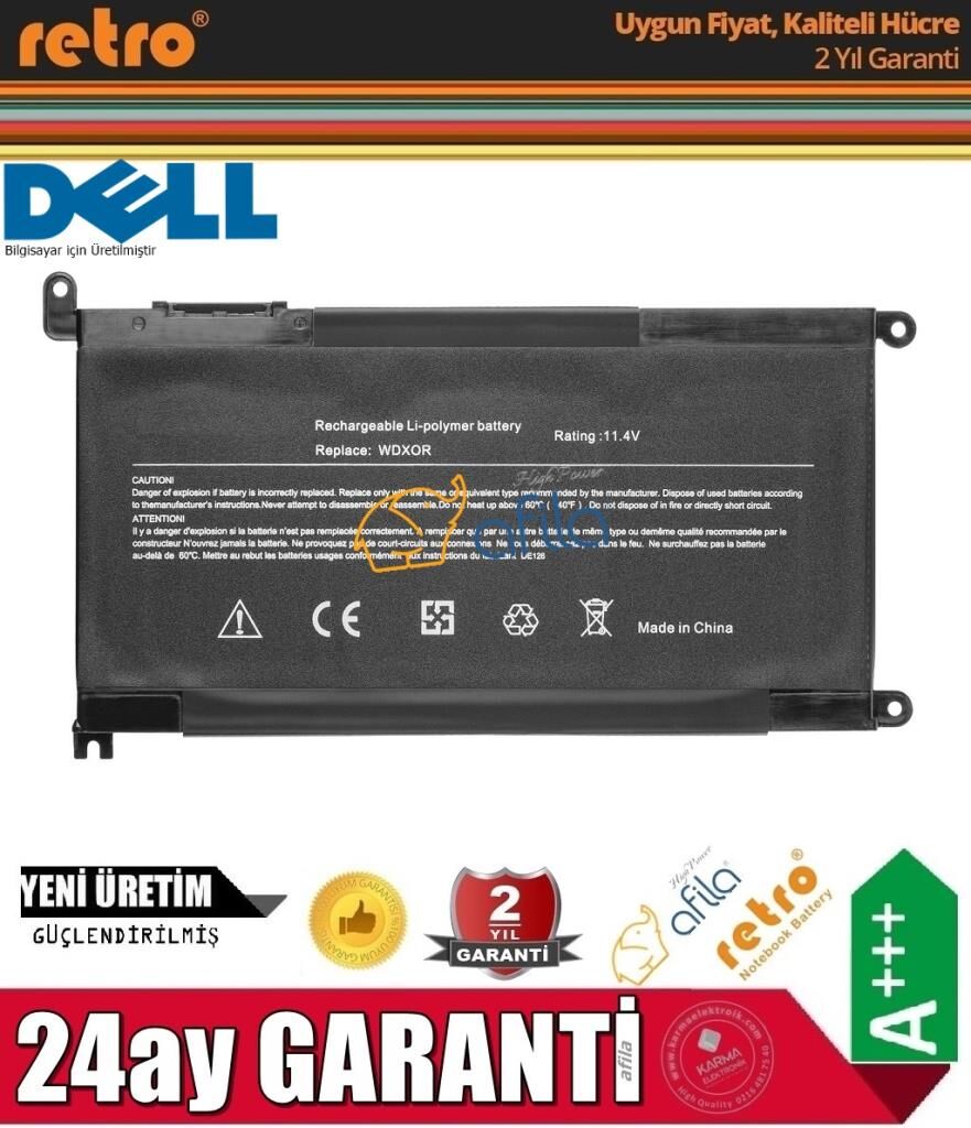 Dell inspiron 7579, 15-7579 Notebook Bataryası - Pili / RETRO