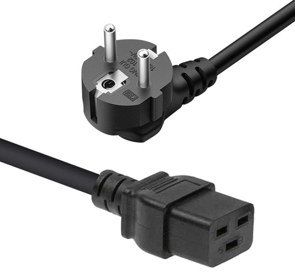 C19 UPS POWER KABLOSU 1.8 Metre 3x1.5mm CCC Dikdörtgen KALIN UC 300/500V (1.8mt) / Orjinal Ürün