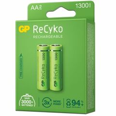 GP RECYKO 1300 MAH R6 AA ŞARJLI KALEM PİL 2'Lİ GP130AAHCE-2EB2 (GPRHC132E000)