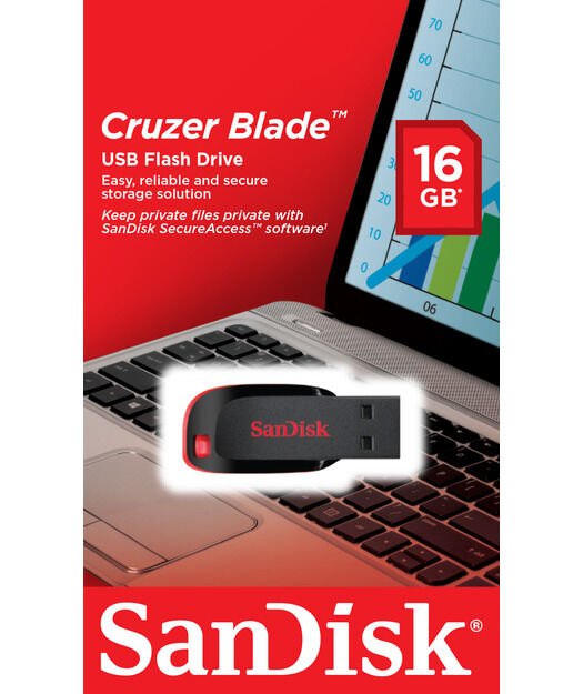 SanDisk Cruzer Blade 16GB USB Flash Bellek - SDCZ50-016G-B35