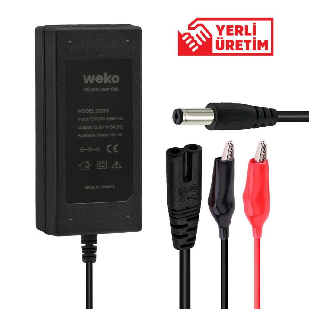 Weko 12.6 Volt 3 Amper Adaptör (12.6V3A)