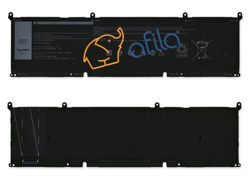 Dell Precision P91F (5570) Notebook Bataryası, Laptop Pili / Ver.2-6Cell - 69wh