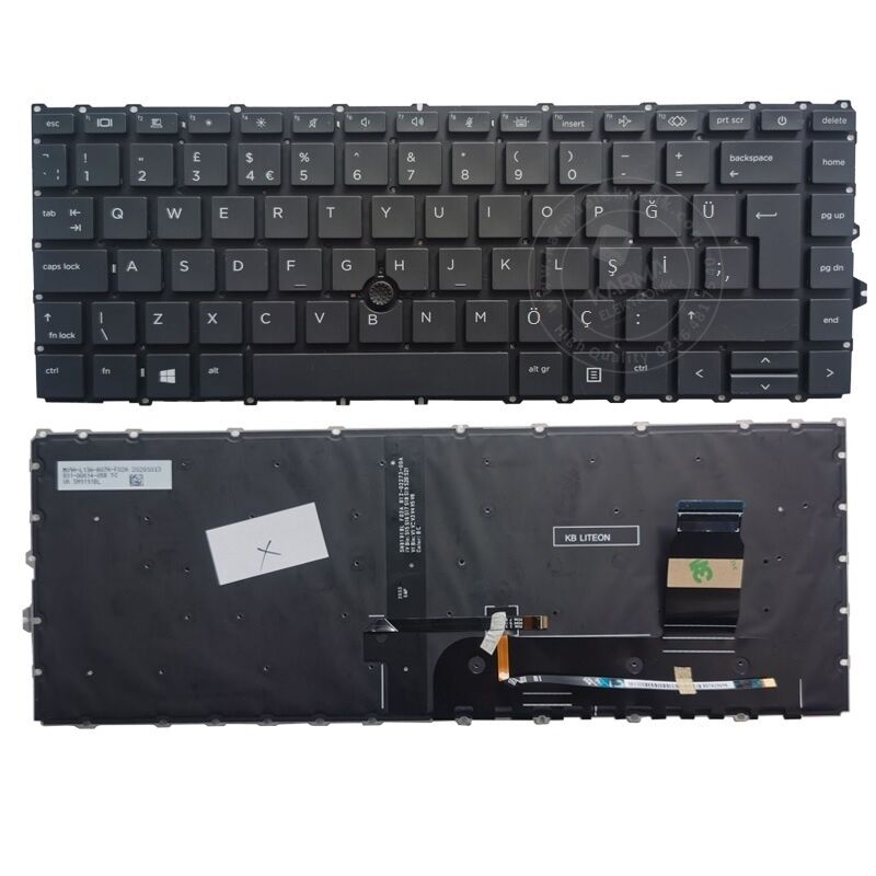 HP EliteBook 745 G7 Notebook Klavyesi - Siyah - TR / ışıklı