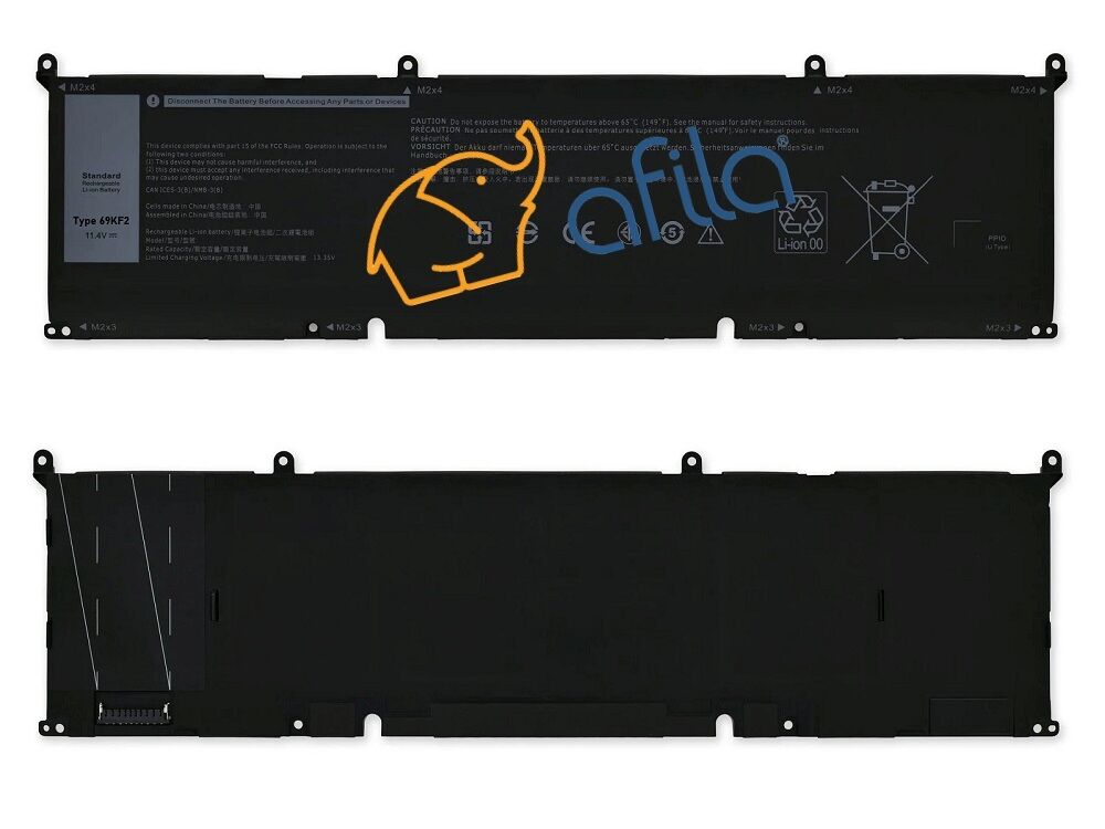 Dell Precision P91F002 Notebook Bataryası, Laptop Pili / Ver.2-6Cell - 69wh