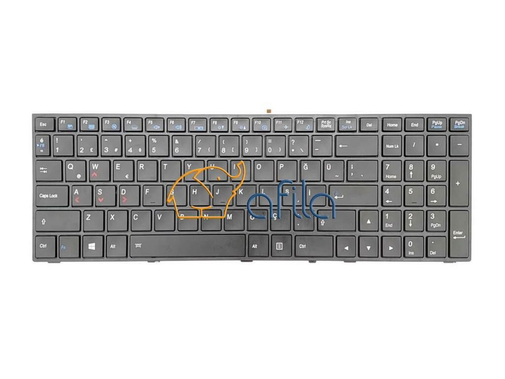 Clevo P671S, P671SA, P671SE, P671SG, P671SW Klavyesi - (Siyah TR)