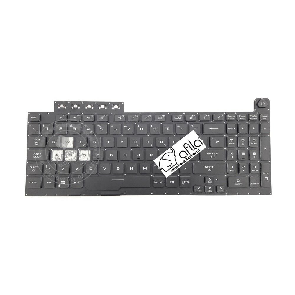Asus Tuf Gaming 2021 A17 FA706II Notebook Klavyesi, Laptop Tuş Takımı (Siyah TR) RGB ışıklı
