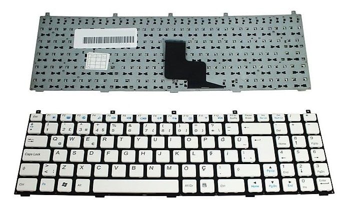 Exper A5B Casper W765S Notebook Klavye - Tuş Takımı / Beyaz - TR