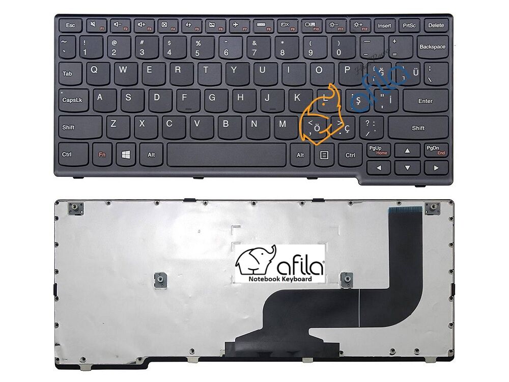 Lenovo 20257 Notebook Klavyesi, Siyah TR