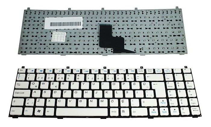 Haier T5K, T5K1, T5K1A, T5K1W, T5B, T5K2 Klavyesi - Beyaz TR