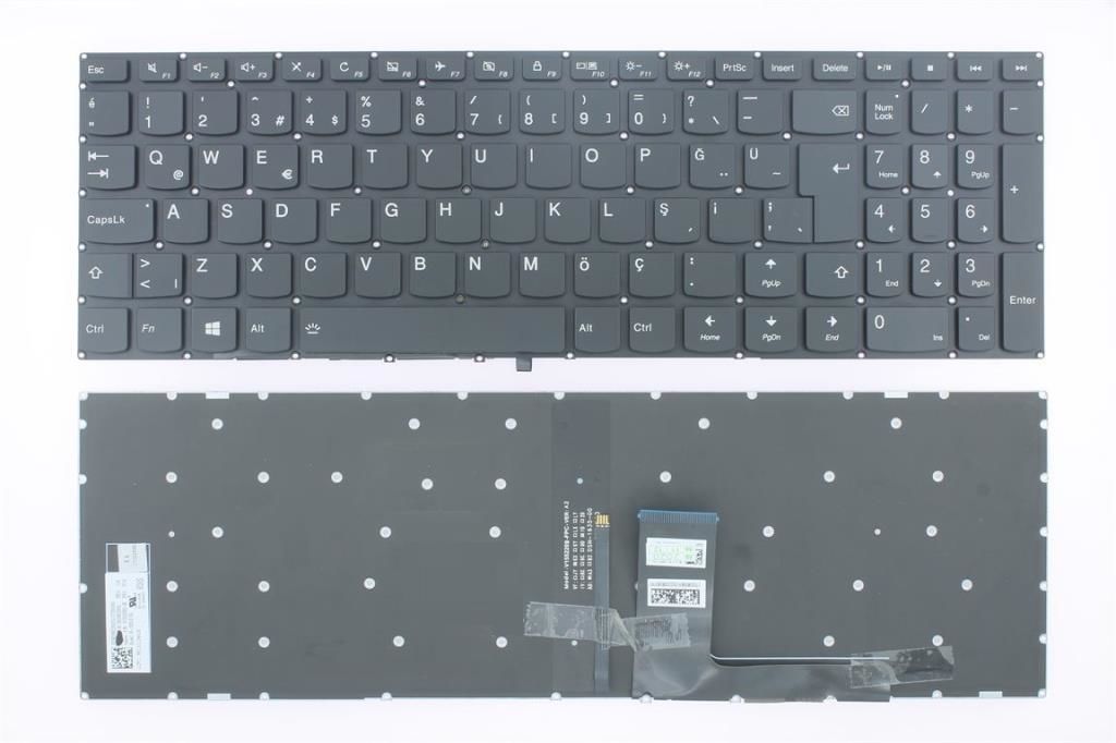 Lenovo uyumlu 80SV00F8TX, 80SV00FATX Notebook Klavyesi, Laptop Tuş Takımı (Siyah TR) ışıklı