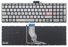 HP Pavilion 15-AU 15-AW 15-AX 15-BC Notebook Klavyesi (Silver TR) Işıklı KL0060SLD