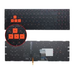 Asus GL502VS-FY169T Notebook Klavyesi, Laptop Tuş Takımı - Siyah TR Işıklı - Kırmızı - V1