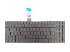 Asus X550LN X550LN-XX011H Klavyesi - Siyah - Kırmızı Harfli