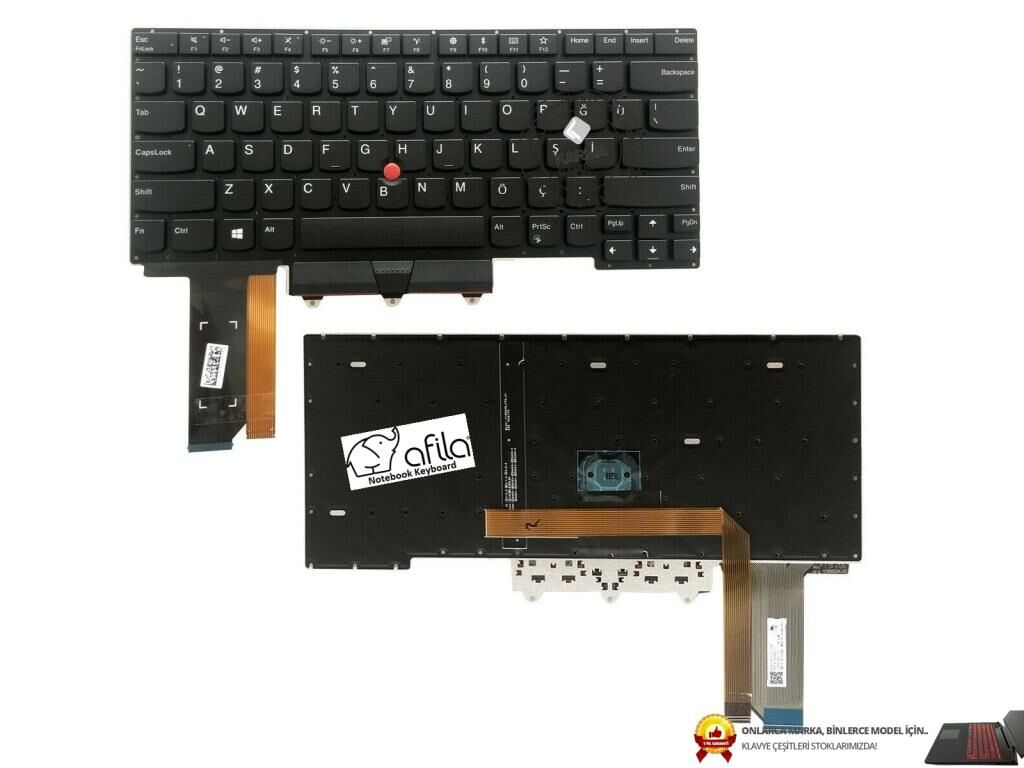 Lenovo ThinkPad E14 Gen1, E14 Gen3 Notebook Klavyesi - Siyah - TR