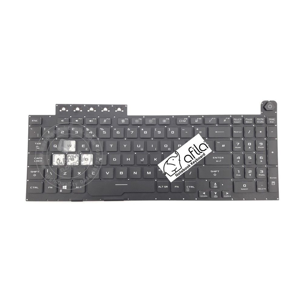 Asus Tuf Gaming F17 FX706LI-HX175A4 Notebook Klavyesi, Laptop Tuş Takımı (Siyah TR) RGB ışıklı