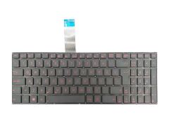 Asus X550 X550C X550CA X550CC Klavyesi - Siyah - Kırmızı Harfli