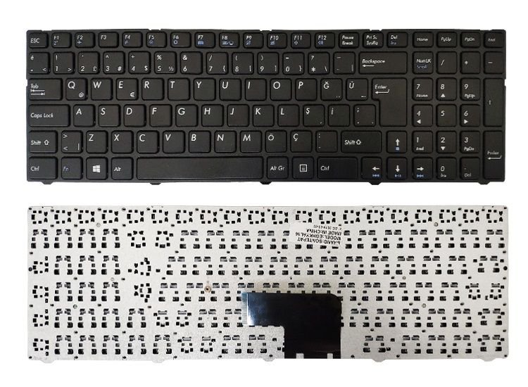 Casper Nirvana C15, C15B, C15M Notebook Klavye - Tuş Takımı (Siyah TR)