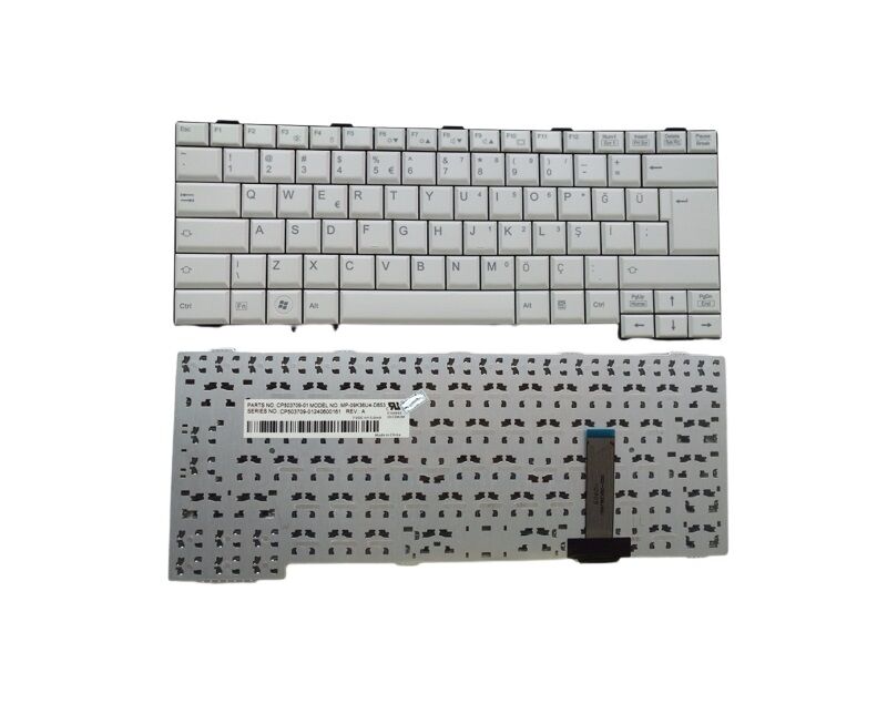 MP-09K36003D852W uyumlu Notebook Klavyesi - Beyaz - TR