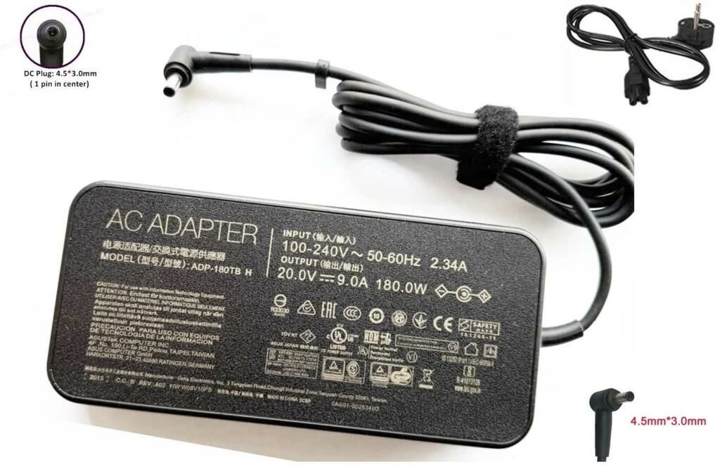 Asus GL702VM, GL702VM-DB74 Uyumlu Notebook Adaptörü, Laptop Şarj Aleti Cihazı 180W / 4.5mm