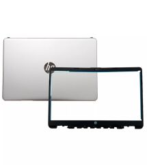 Hp 15s-eq002nt Uyumlu Lcd Back Cover Kapak+ Bezel Ön Çerçeve SET (Silver, Gri)
