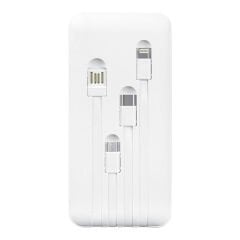 Powerway Tx23 Beyaz Dijital Göstergeli Ekstra Kablolu 20000Mah PowerBank