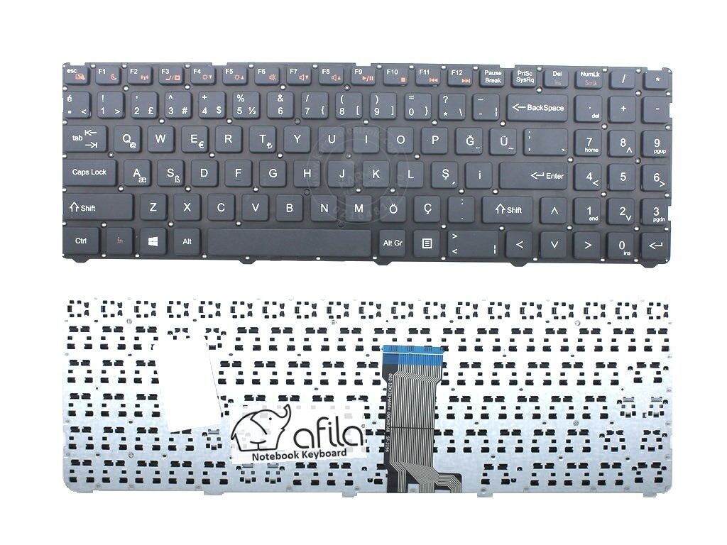 Casper Nirvana C650.8250-4C40T-S Notebook Klavyesi (Siyah TR)