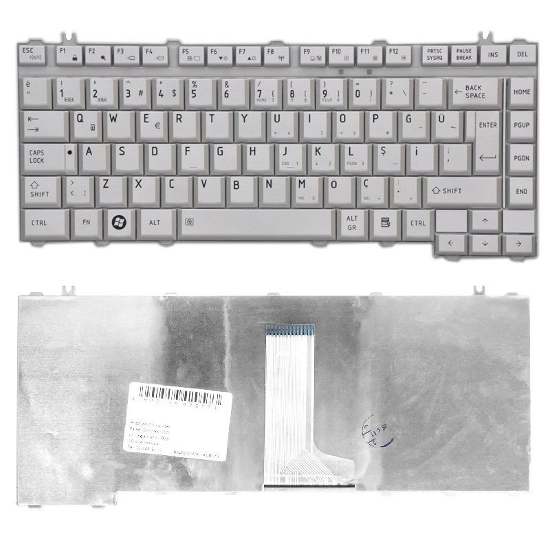Toshiba Satellite A200-1AB A200-1Ai A200-1AS Klavye (Gri TR)