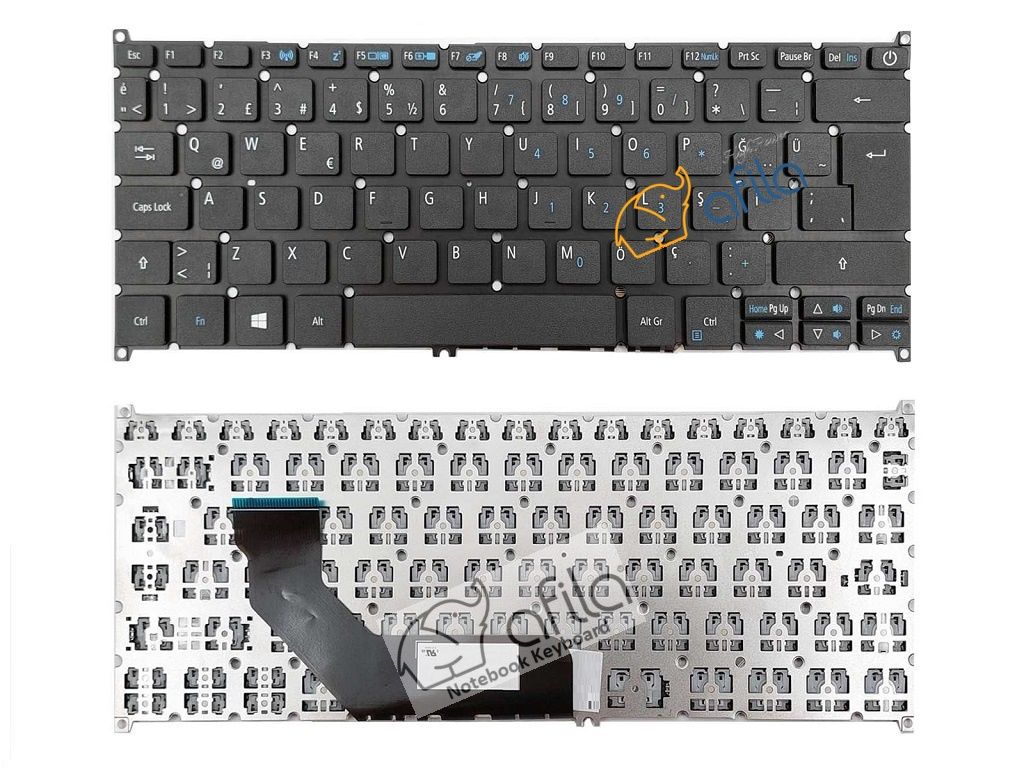 Acer Swift 3 Pk131Jl1B21 Notebook Klavyesi Siyah TR