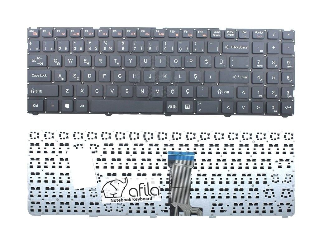 Casper Nirvana C650.8550-B150X-S-F Notebook Klavyesi (Siyah TR)