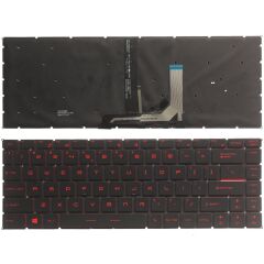 MSI GS65 Stealth 8SF-209TR msi Notebook Klavyesi-Siyah-TR-Işıklı-Kırmızı Tuş