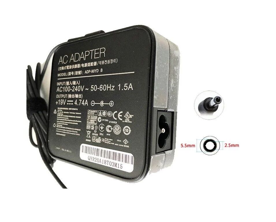 Asus 19V 4.74A (90W) 5.5*2.5mm Notebook Adaptör, Şarj Cihazı (Wall Tip) / CMADP084