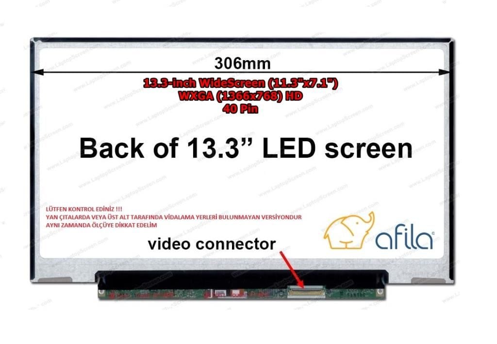 Toshiba PORTEGE Z930, Z935 Serisi 13.3'' inç 40Pin Slim Led 1366*768 Lcd Ekran, Panel LTN133AT25-601